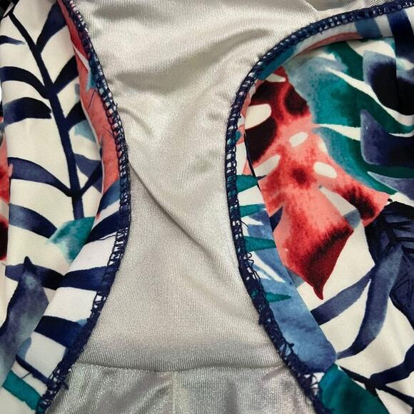 Maxine Of Hollywood Spa Shirred Girl Leg One Piece Swimsuit  Size 16 - Picture 3 of 7